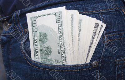 Money in a pocket