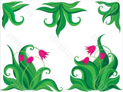 Ddecorative tulips background