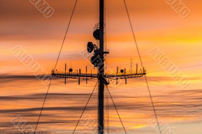 TV tower at sunset