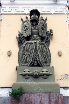 Bas-relief on  the wall of the building the Palace Square in St.