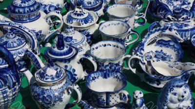 Clay  Gzhel souvenirs