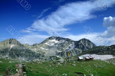 Beautiful mountain view in Pirin, Bulgaria 