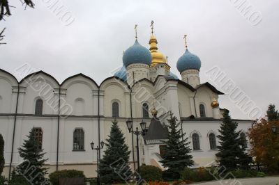 The domes of the orthodox cathedral