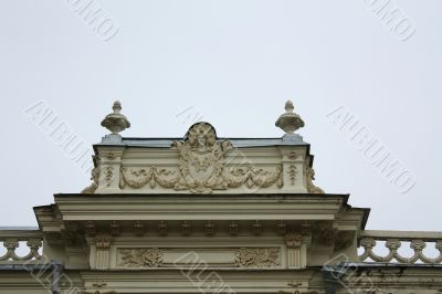 detail of the facade of a building in the classical style