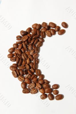 moon of coffee beans