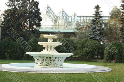 Fountain in autumn park