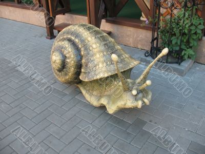 Decorative snail on the street