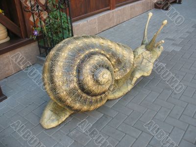 Decorative snail on the street