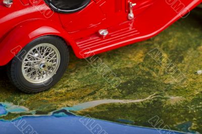 Car and map