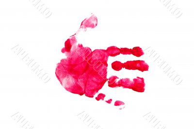 print of hand. Background