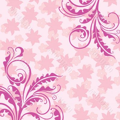 Decorative pink floral background