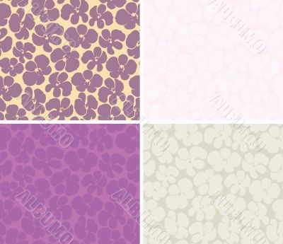 Seamless background with orchids