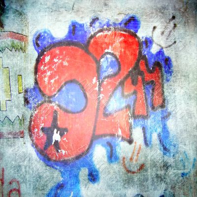 Graffiti on the old wall. Vintage background 