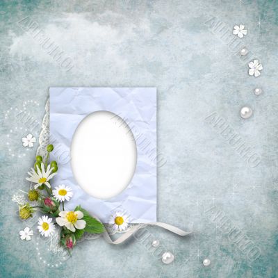 vintage paper photo frame
