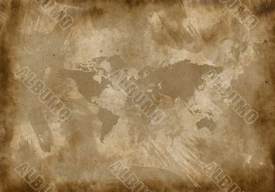 old paper with a map