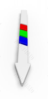 arrow with rgb stripes