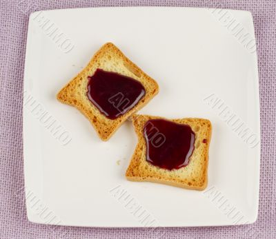 Toasts with jam
