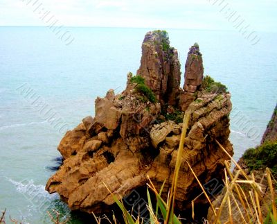 Rocky Outcrop In Sea