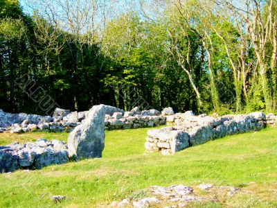Stone Circle Entrance In Field 
