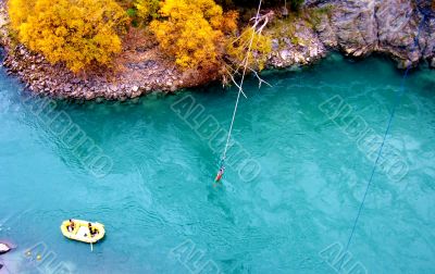 Bungee Jumper And Dinghy 