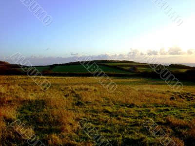 Sunset Over Farmland