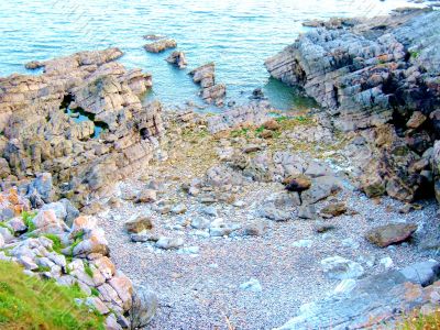 Pebble Beach And Rocks