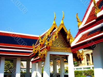 Bright Decorations On Entrance