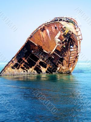 dilapidated ship wreck