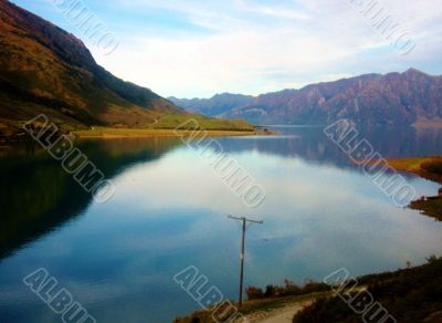 Lake With Mountains Both Sides 