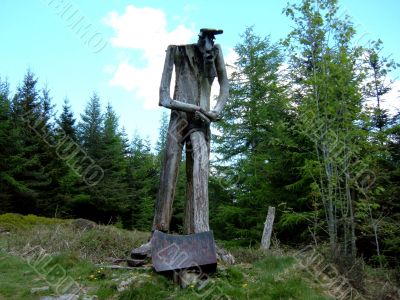 Wooden Lumberjack Statue