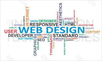 Word cloud - web design