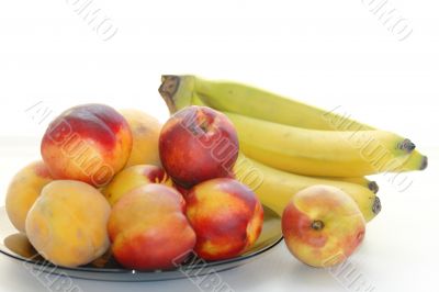 peaches, bananas
