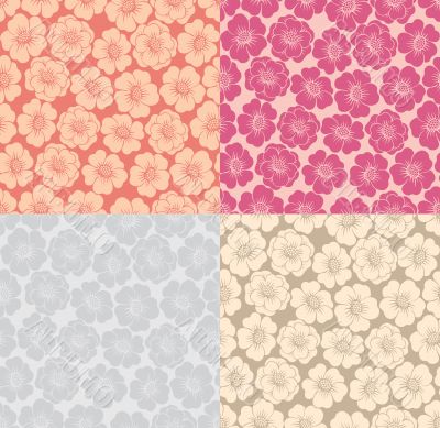 Seamless background with flowers