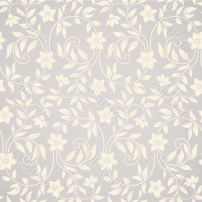 Seamless swirl floral background