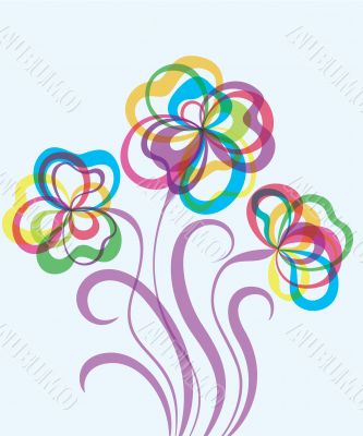 Decorative EPS10 background with abstract flowers
