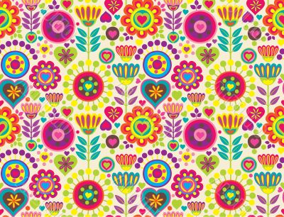 Decorative colorful funny seamless pattern