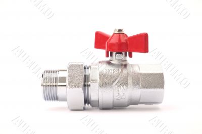 Water valve isolated on white