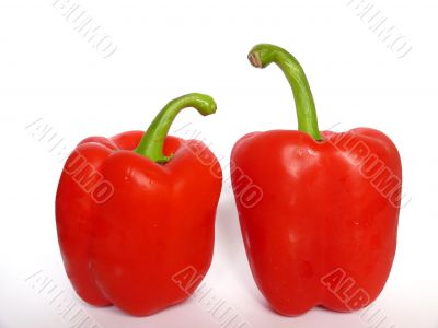 Two red peppers