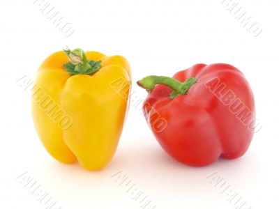 Red and yellow peppers