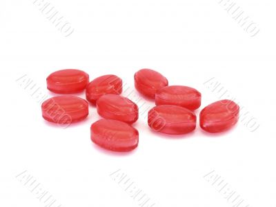 Red fruit candy