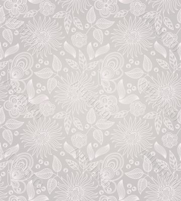 Decorative floral seamless background