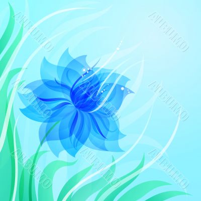 EPS10 azure flower background