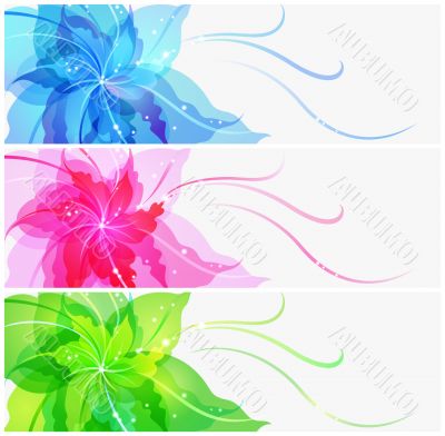 Triple EPS10 colorful flower background