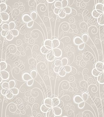 Excellent swirl floral seamless background