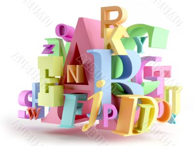 Colorful letters