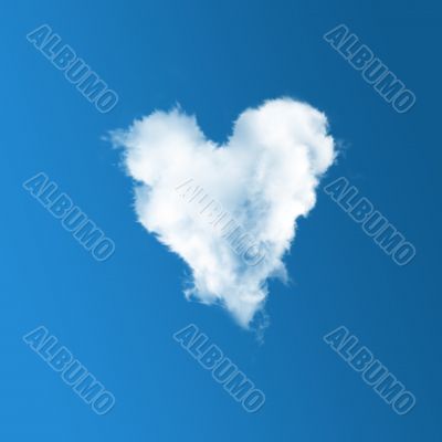 Cloud-shaped heart