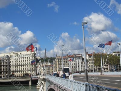 One of the most beautiful bridge over the river Rhone in Lyon