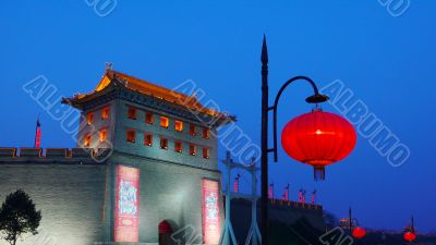Ancient city wall of Xian China
