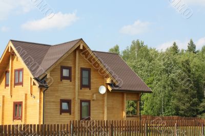 Wooden house in the forest