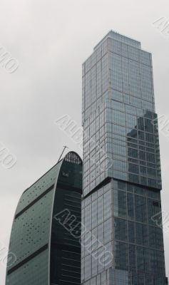 Buildings of the area `Moscow City`